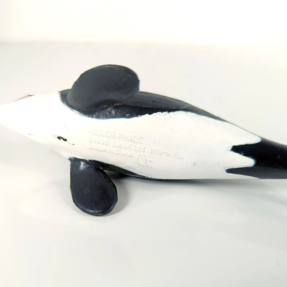 Vintage Safari 1996 Orca Killer Whale Figurine Marine Ocean Animal Toy - Picture 3 of 4